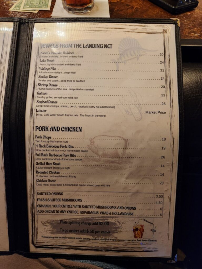 Prime Steer Supper Club LLC Menu 2