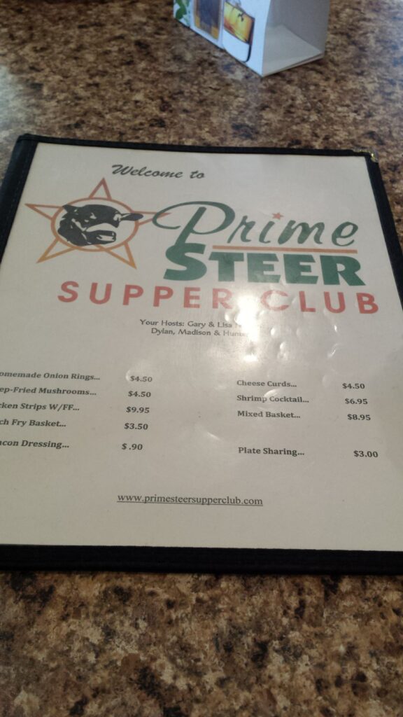Prime Steer Supper Club LLC Menu 5